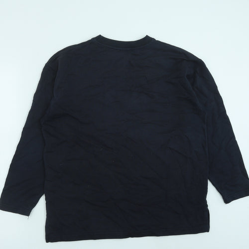 Marks and Spencer Womens Blue Cotton Pullover Sweatshirt Size 14 Pullover