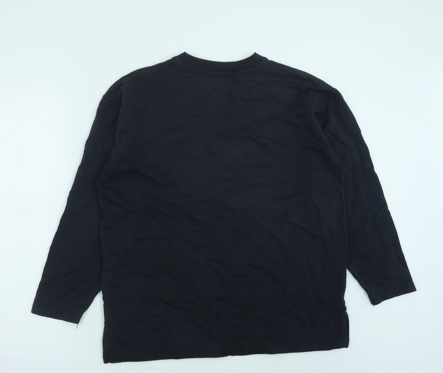 Marks and Spencer Womens Blue Cotton Pullover Sweatshirt Size 14 Pullover