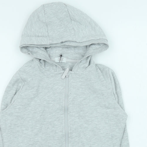 Primark Girls Grey Polyester Full Zip Hoodie Size 12-13 Years Zip