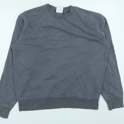 Russell Mens Grey Cotton Pullover Sweatshirt Size S