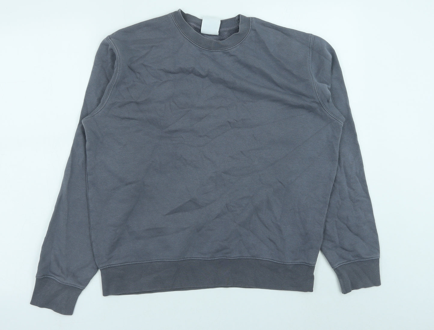 Russell Mens Grey Cotton Pullover Sweatshirt Size S