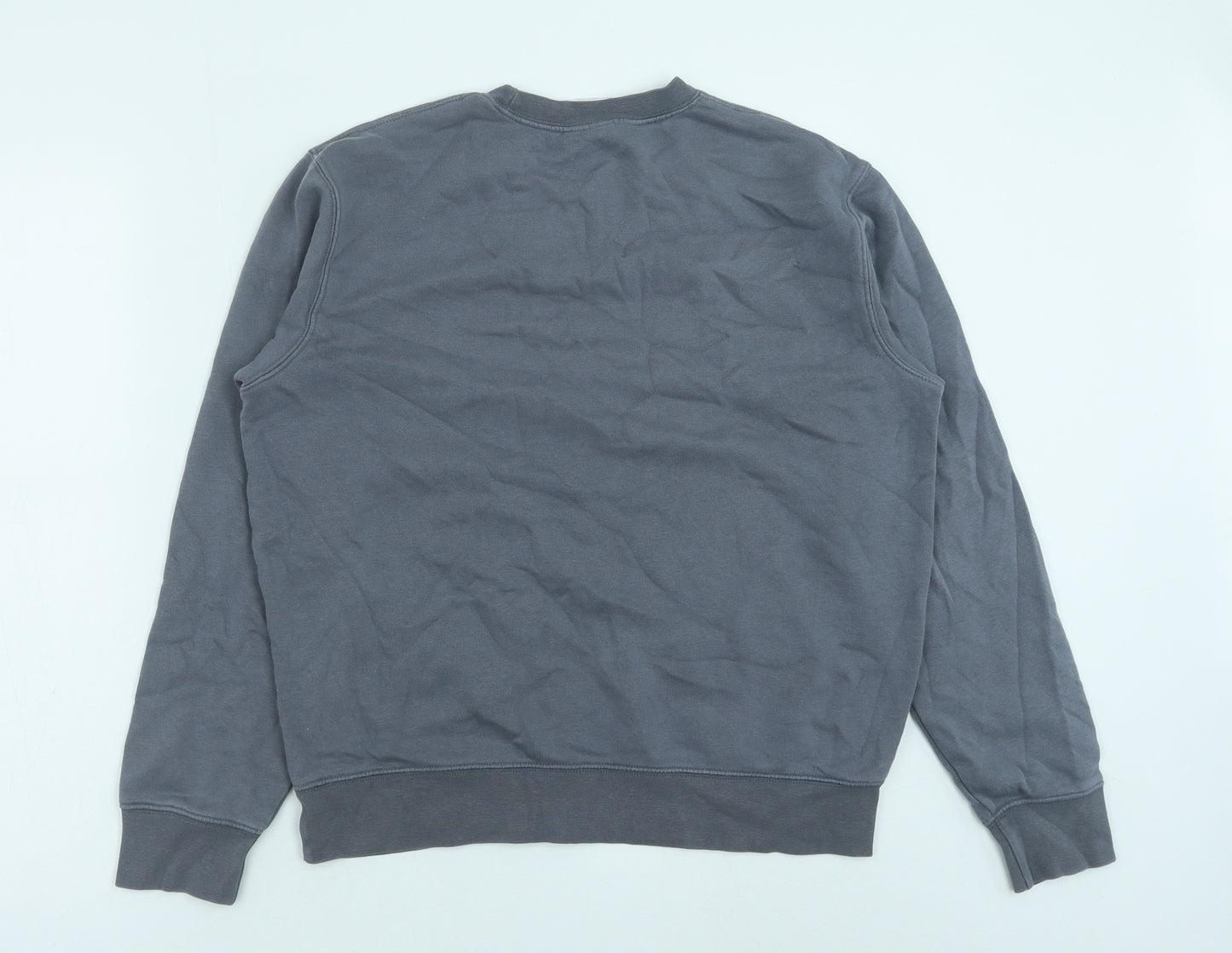 Russell Mens Grey Cotton Pullover Sweatshirt Size S