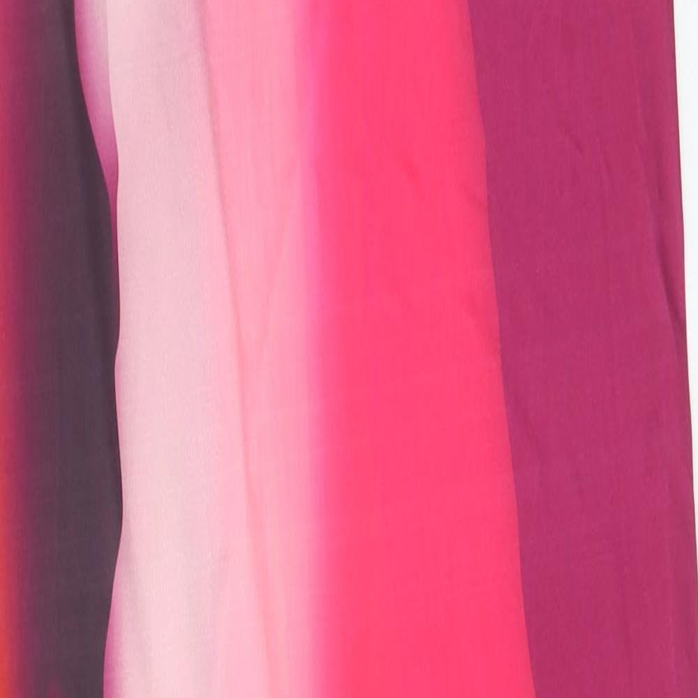 PRETTYLITTLETHING Womens Multicoloured Geometric Polyester Maxi Size 10 Off the Shoulder Pullover