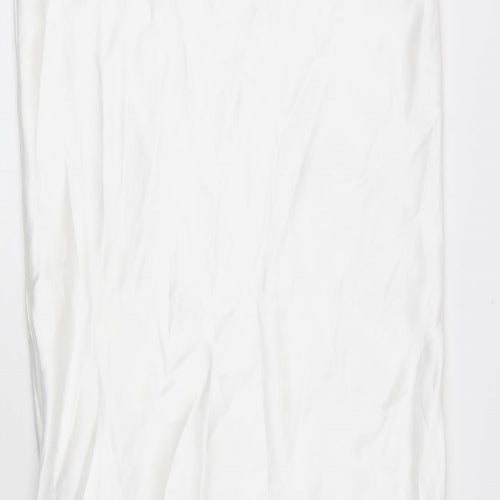 Zara Womens White Polyester T-Shirt Dress Size XS Crew Neck Pullover