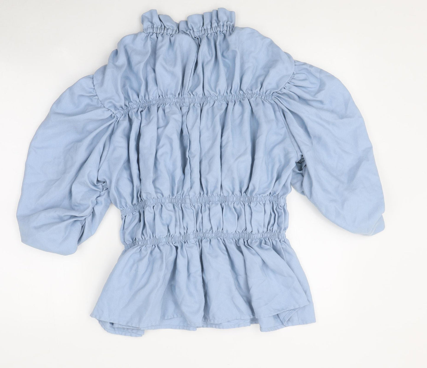 Vera Moda Womens Blue Viscose Basic Blouse Size XS Mock Neck