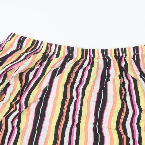 Select Womens Multicoloured Striped Viscose Basic Blouse Size 12 Off the Shoulder
