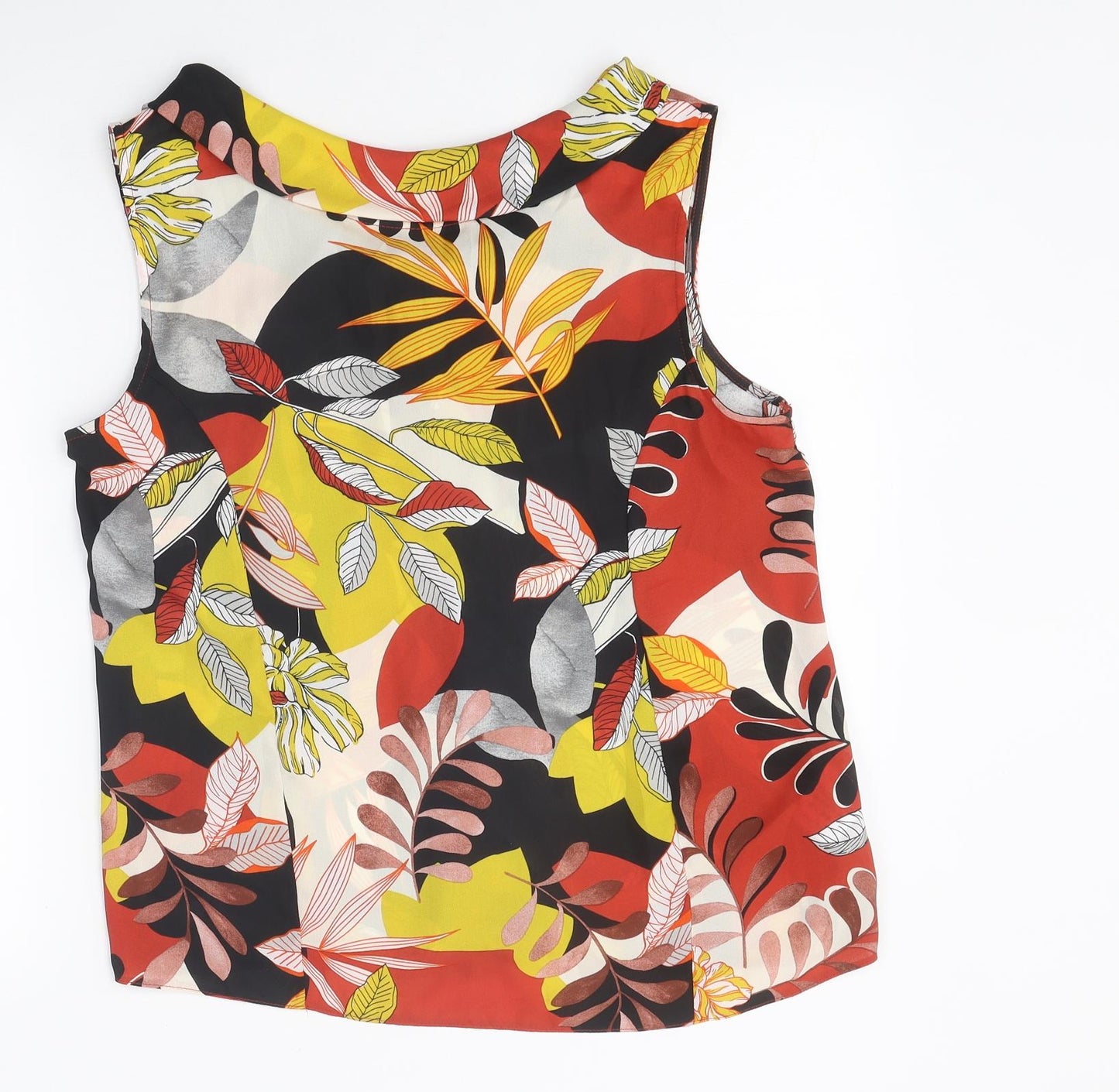 Amaryllis Womens Multicoloured Floral Polyester Basic Blouse Size L Boat Neck