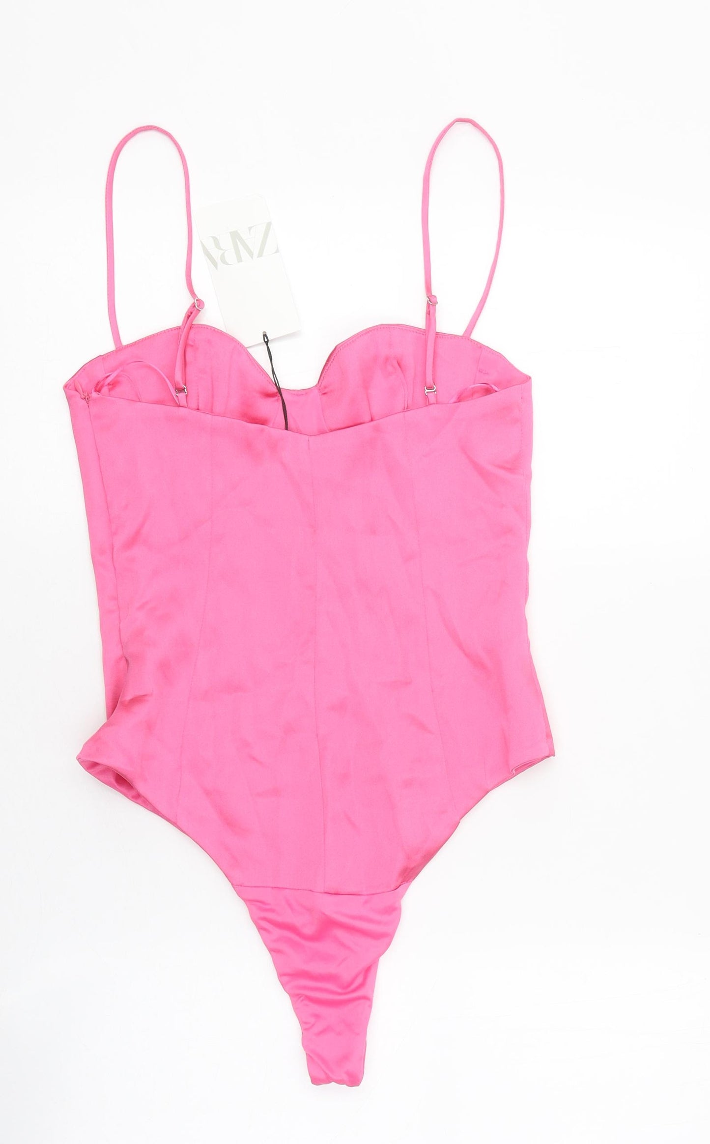 Zara Womens Purple Polyester Bodysuit One-Piece Size S Snap