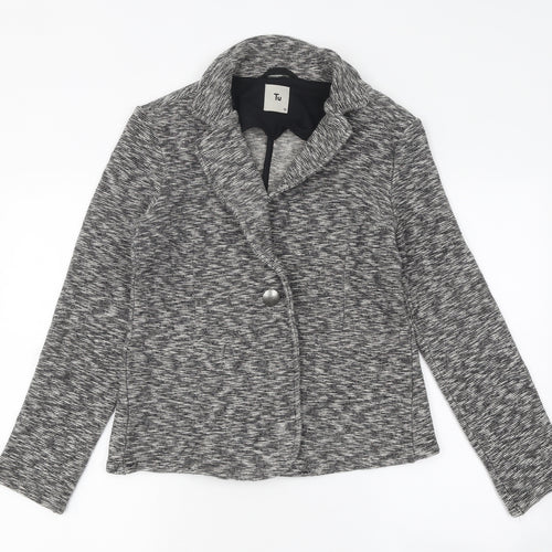 TU Womens Grey Jacket Size 10 Button