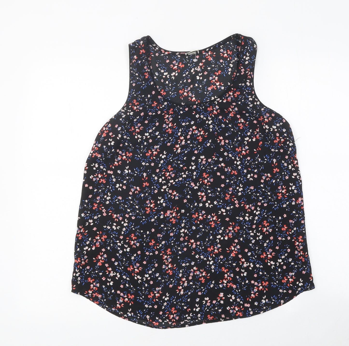 Collections Womens Multicoloured Floral Polyester Basic Tank Size M Scoop Neck
