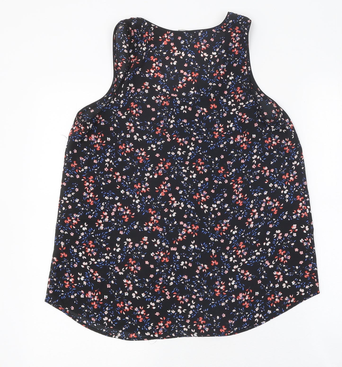 Collections Womens Multicoloured Floral Polyester Basic Tank Size M Scoop Neck