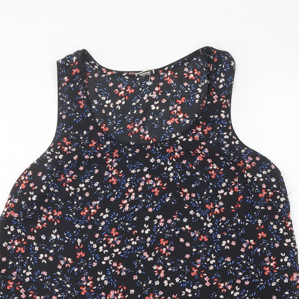 Collections Womens Multicoloured Floral Polyester Basic Tank Size M Scoop Neck