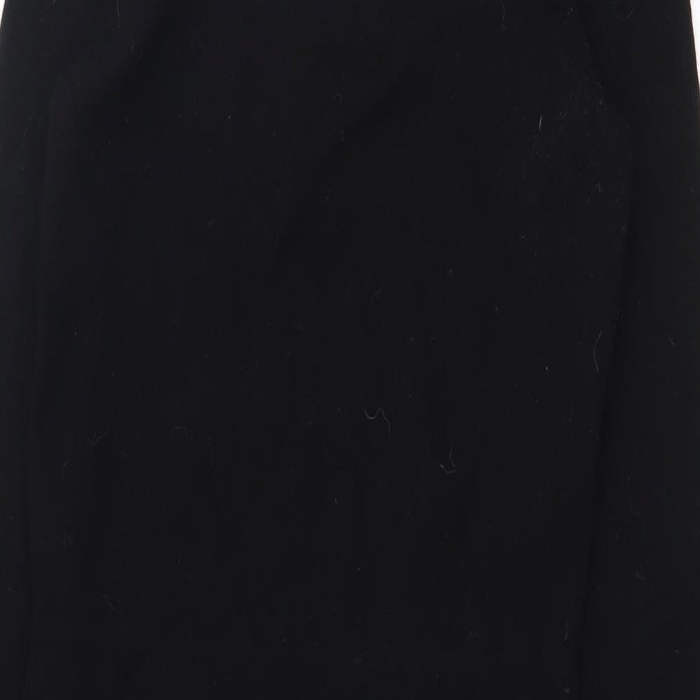 Hobbs Womens Black Viscose Sheath Size 8 Boat Neck Pullover
