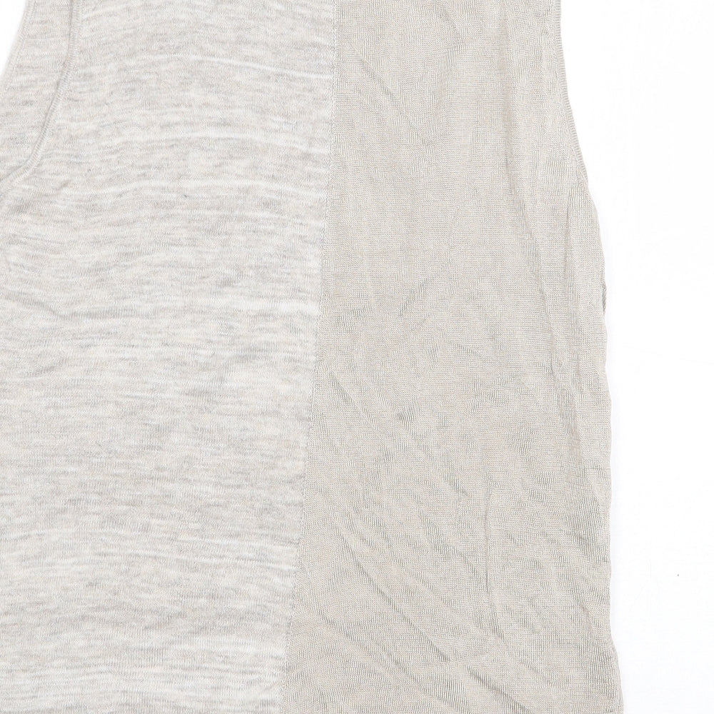 NEXT Womens Grey Viscose Basic Tank Size 16 High Neck