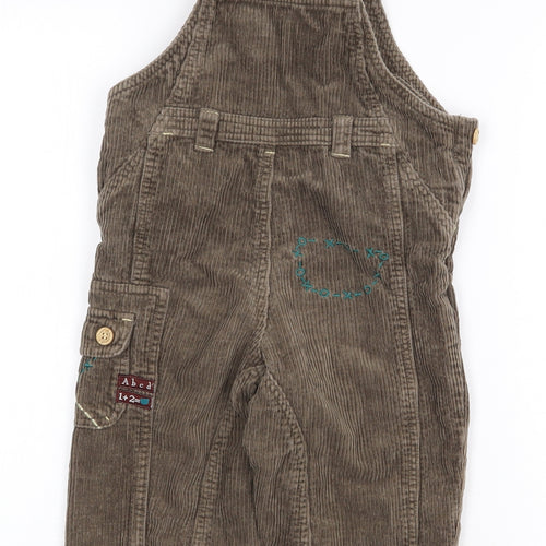 TISSAIA Baby Brown Cotton Dungaree Outfit/Set Size 24 Months Snap - Teddy Bear