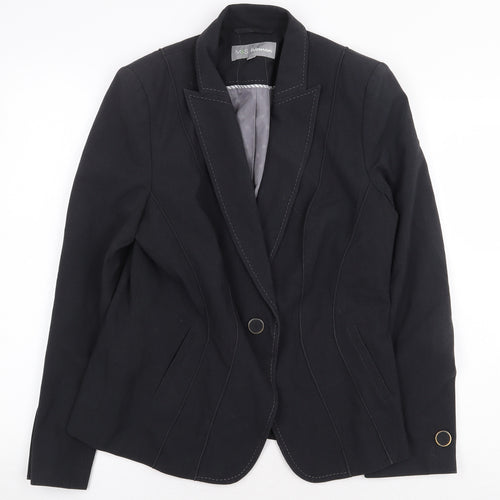 Marks and Spencer Womens Grey Jacket Size 14 Button