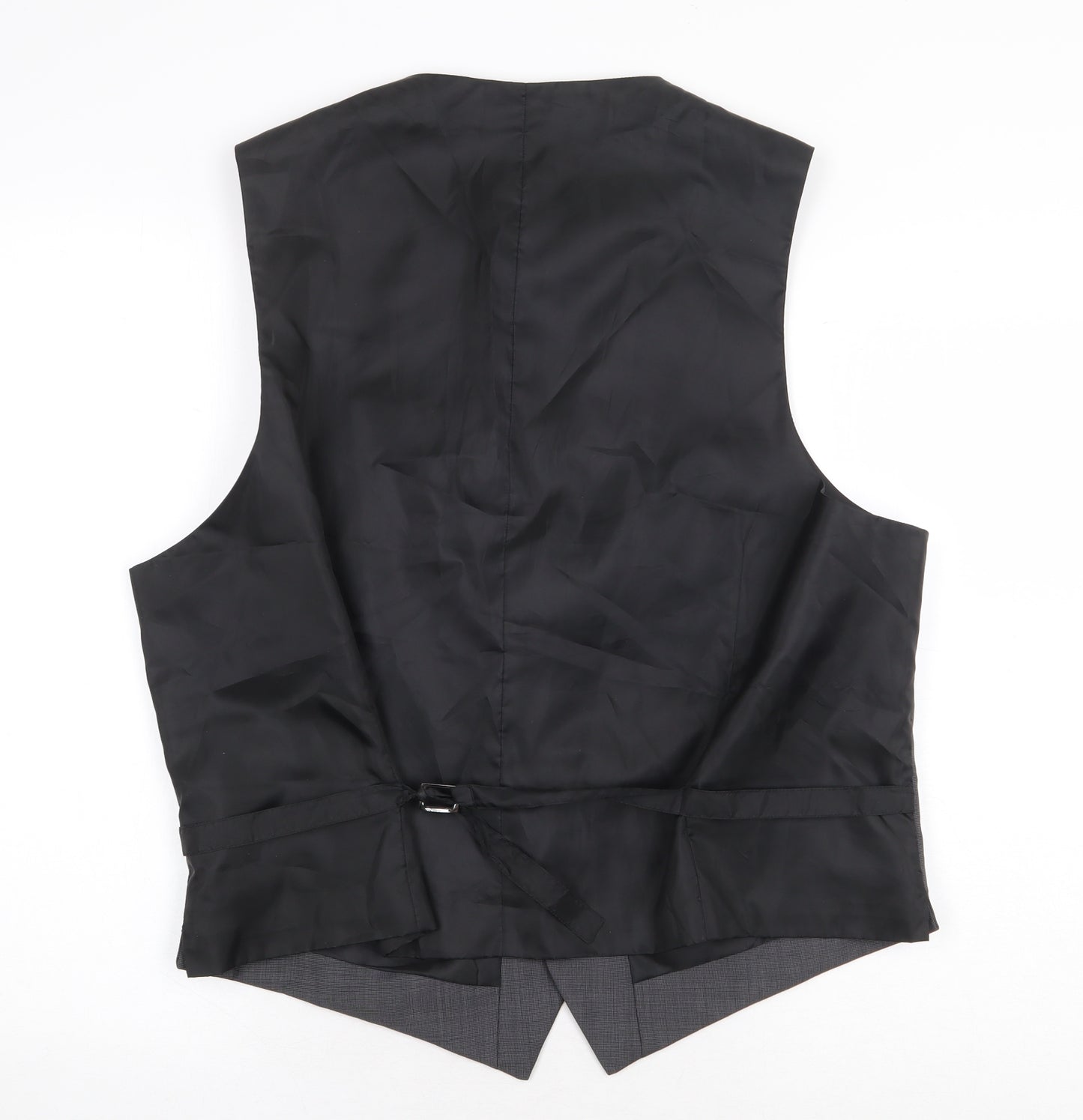 Marks and Spencer Mens Grey Polyester Jacket Suit Waistcoat Size XL