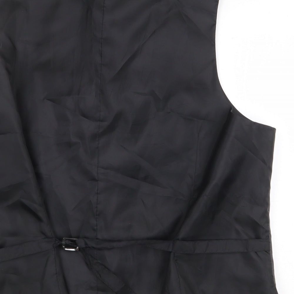 Marks and Spencer Mens Grey Polyester Jacket Suit Waistcoat Size XL