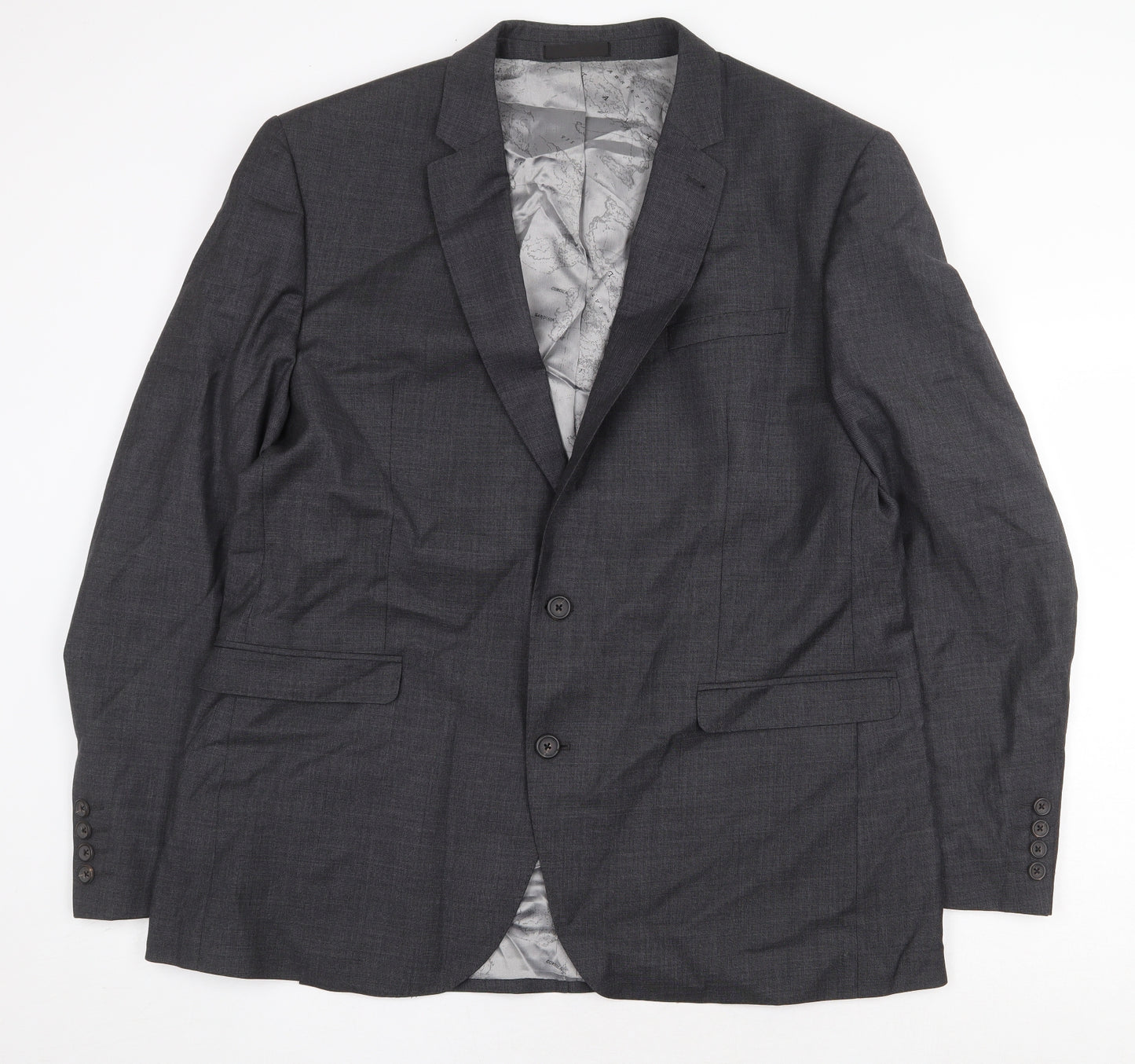 NEXT Mens Grey Acetate Jacket Blazer Size 46