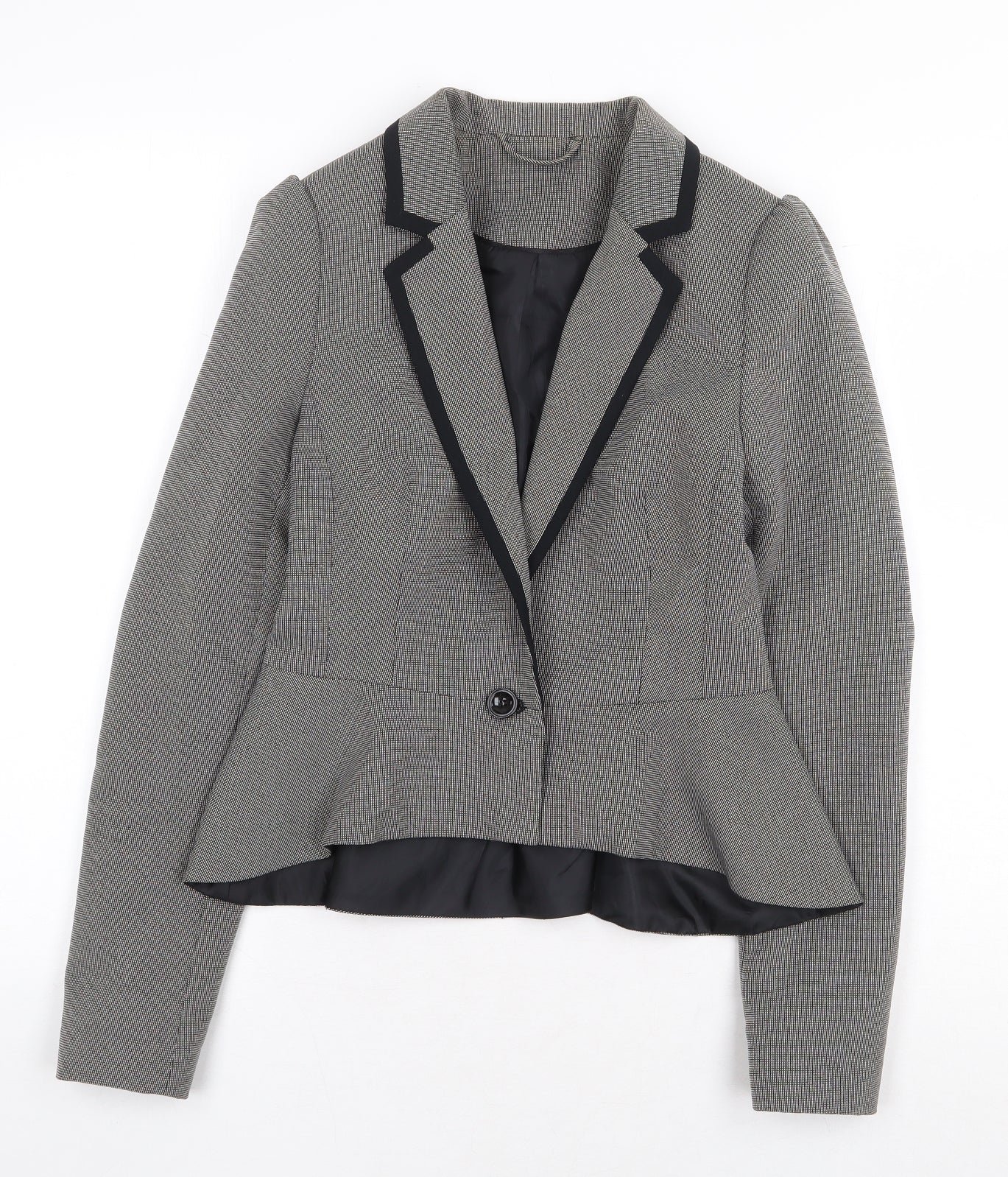 New Look Womens Grey Jacket Size 8 Button