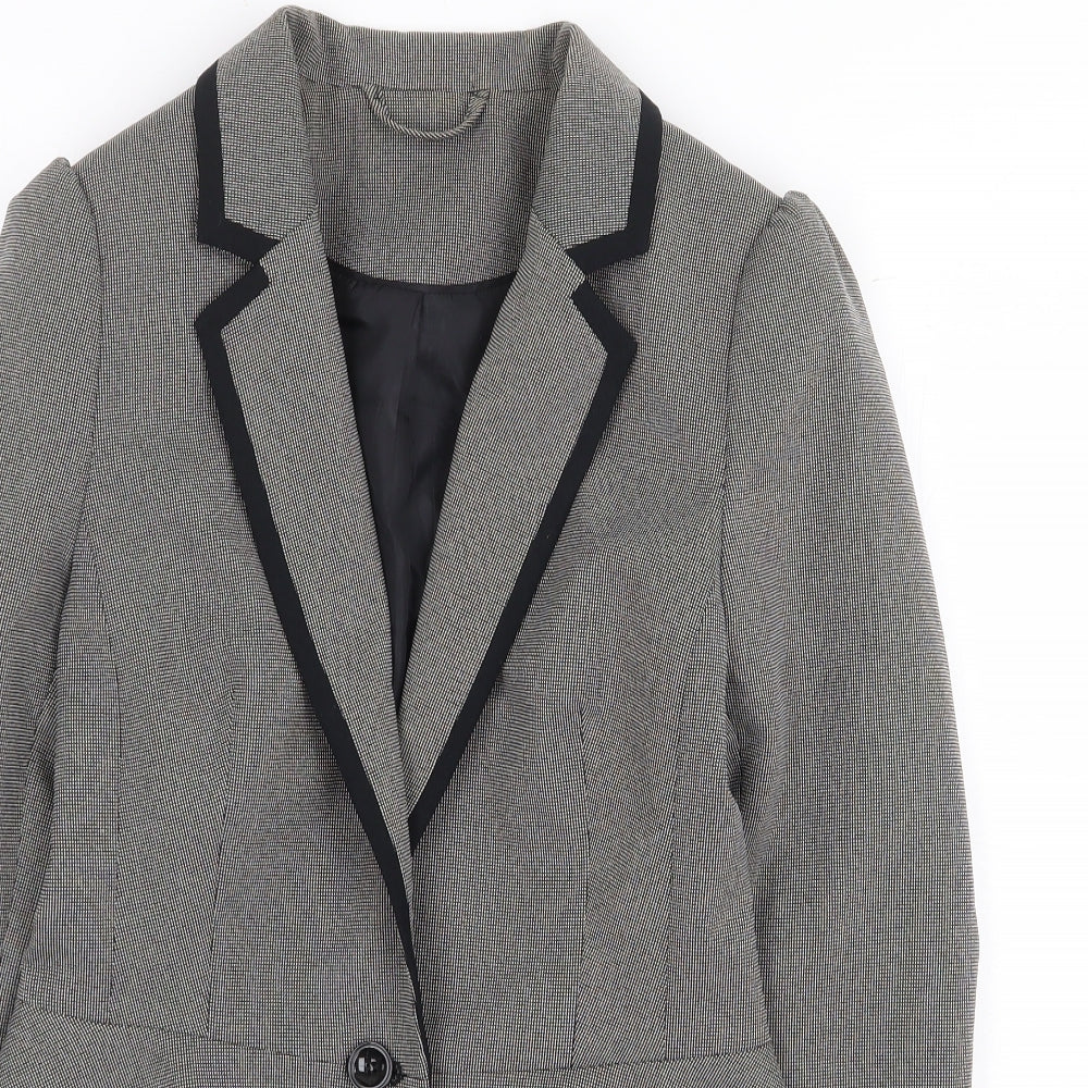 New Look Womens Grey Jacket Size 8 Button