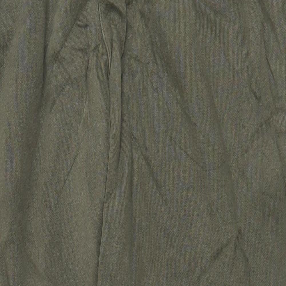 TU Mens Green Cotton Jogger Trousers Size M Regular Drawstring