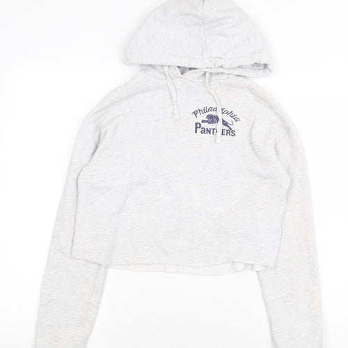 Topshop Womens Grey Polyester Pullover Hoodie Size 4 Pullover - Philadelphia Panthers