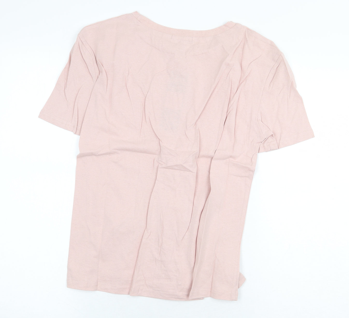 Eight Paris Womens Pink 100% Cotton Basic T-Shirt Size M Round Neck