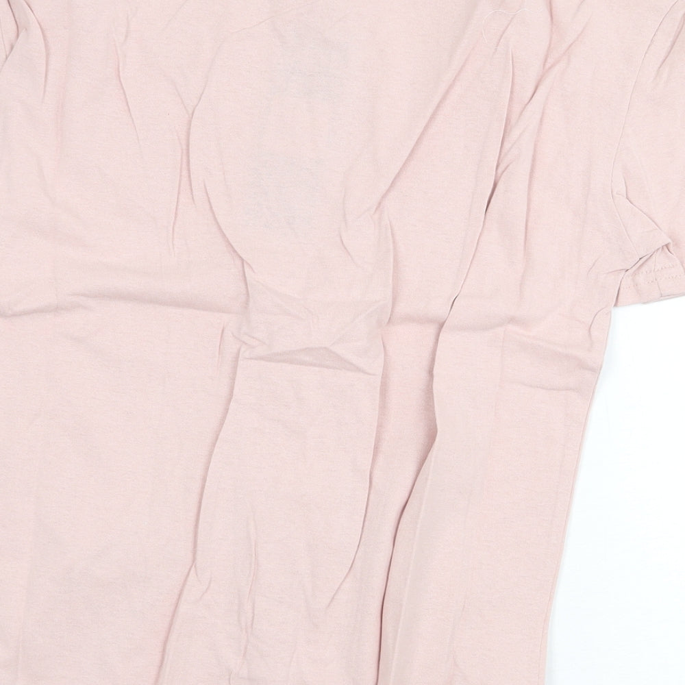 Eight Paris Womens Pink 100% Cotton Basic T-Shirt Size M Round Neck