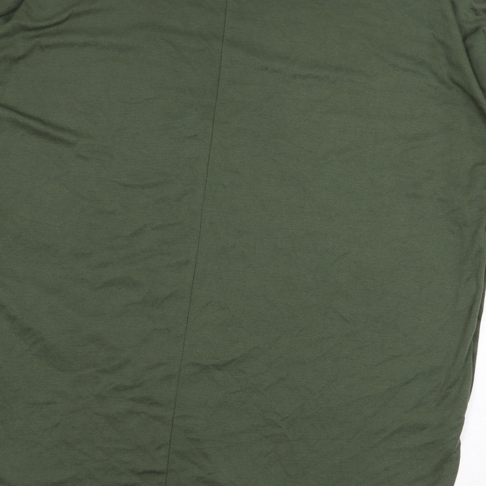 Primark Womens Green Polyester Basic T-Shirt Size L Round Neck