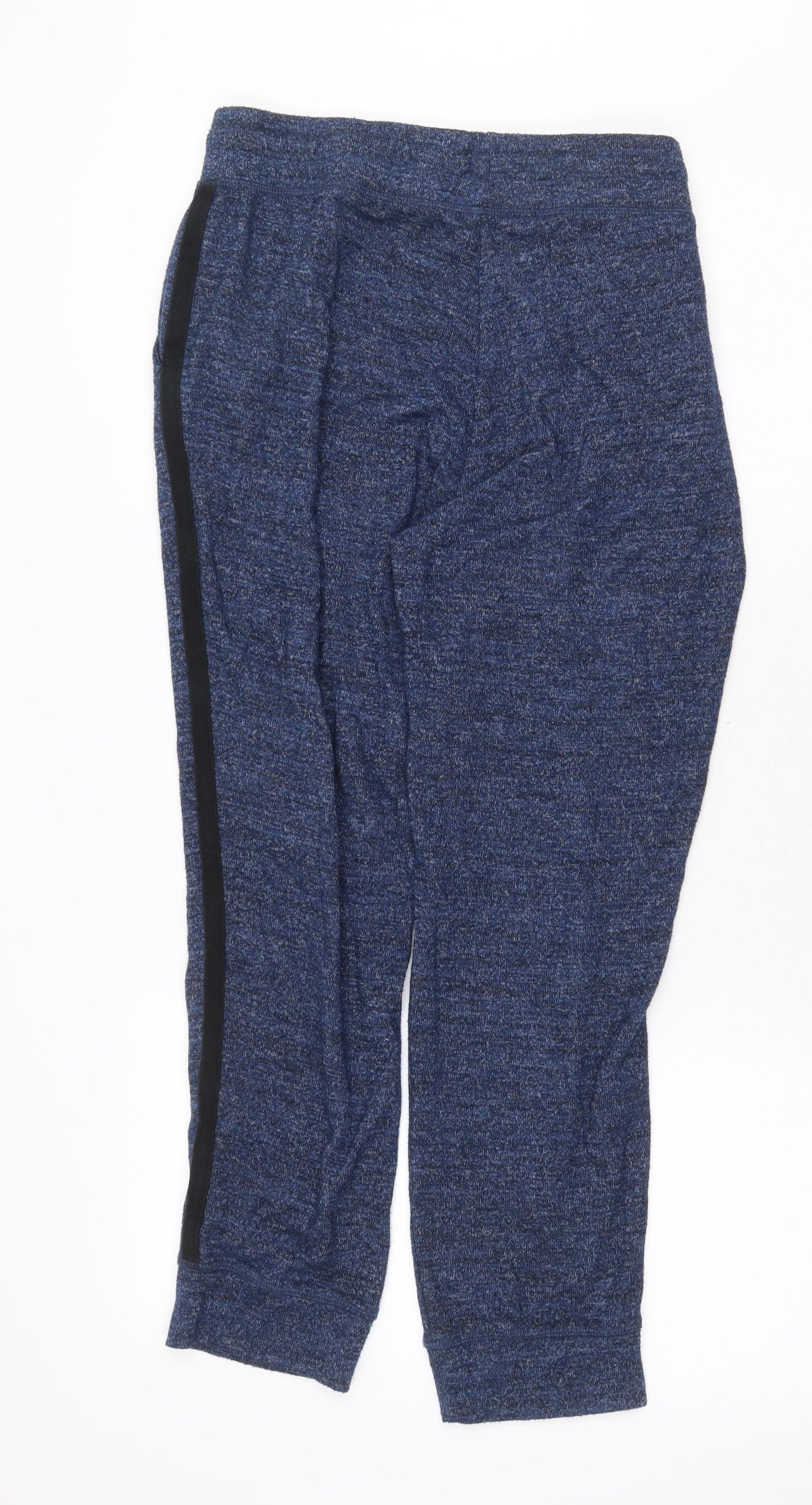 Marks and Spencer Womens Blue Polyester Jogger Trousers Size 14 Regular Tie