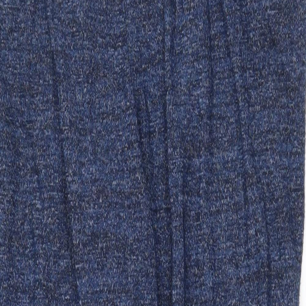 Marks and Spencer Womens Blue Polyester Jogger Trousers Size 14 Regular Tie