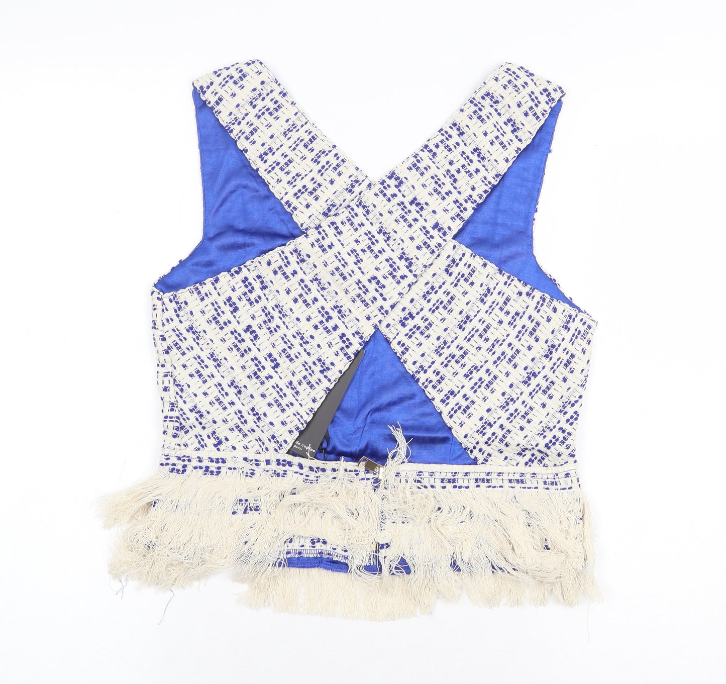 Drole De Copine Womens Multicoloured Polyester Basic Tank Size S V-Neck