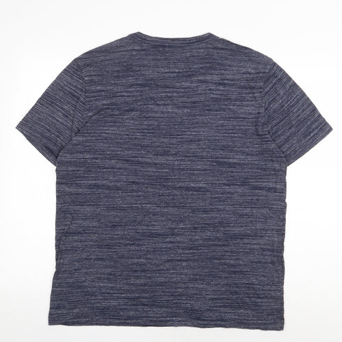 Gap Mens Blue Cotton T-Shirt Size L V-Neck
