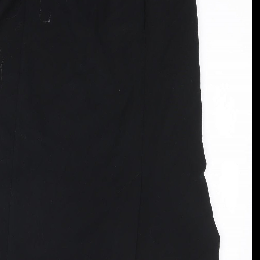 Marks and Spencer Womens Black Polyester Straight & Pencil Skirt Size 12 Zip