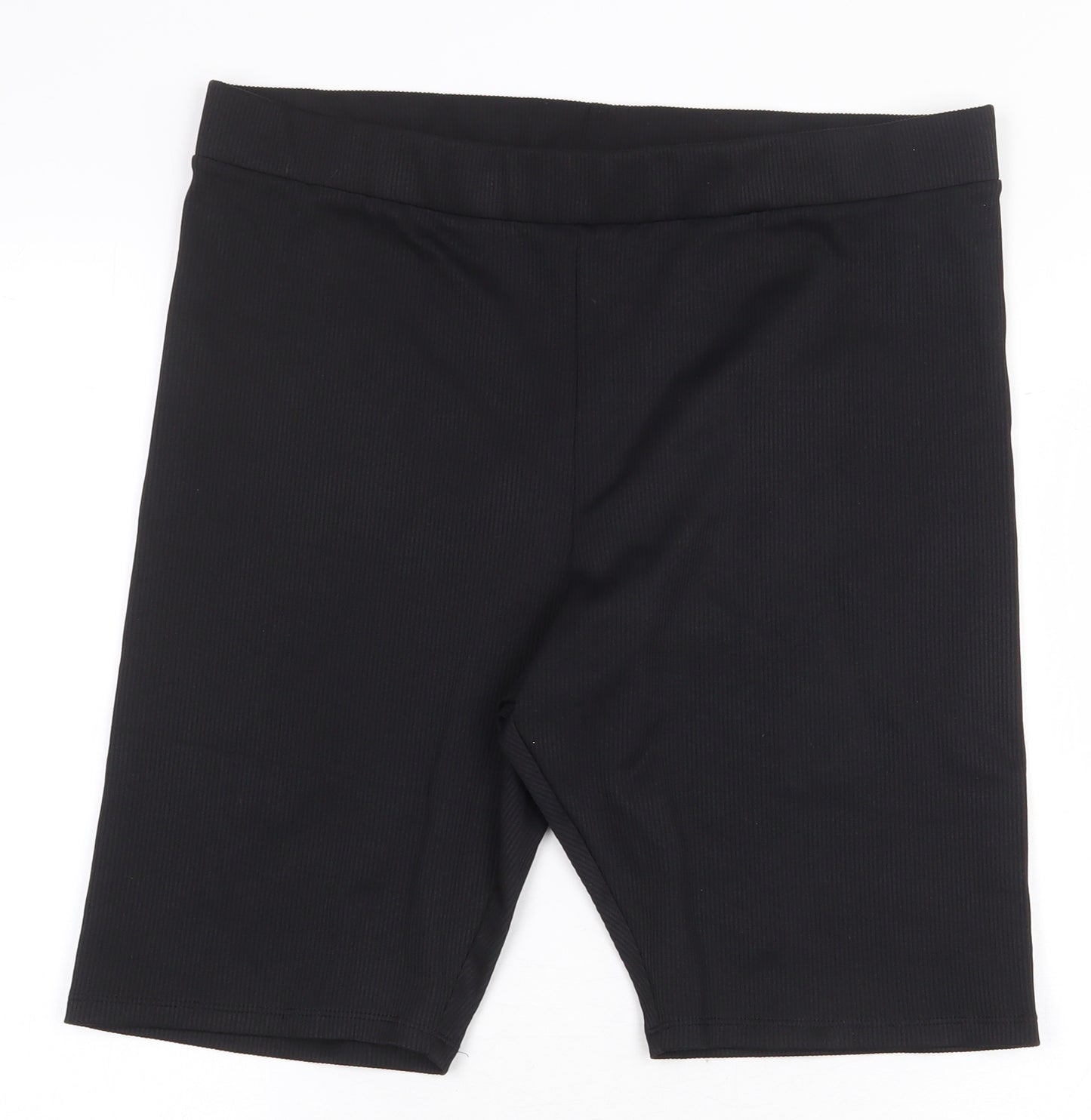 H&M Womens Black Polyester Compression Shorts Size L Regular