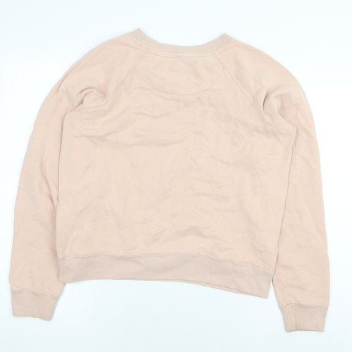 Jack Wills Womens Pink Cotton Pullover Sweatshirt Size 10 Pullover - Salcombe Devon