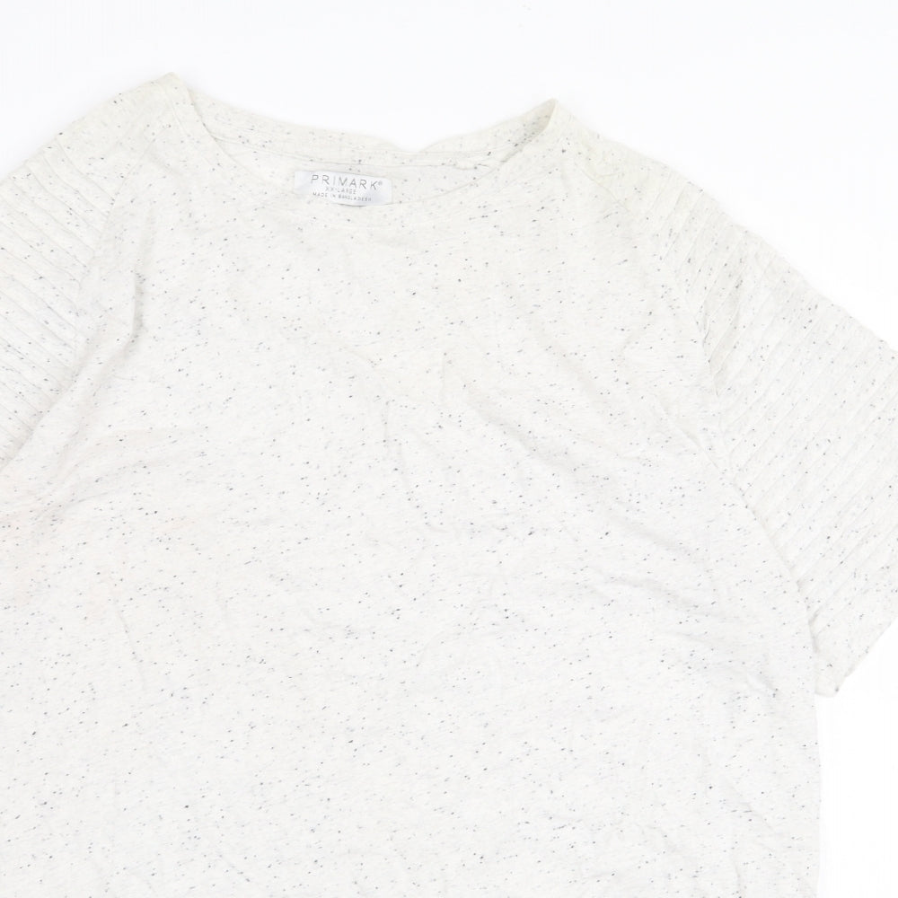Primark Mens Grey Cotton T-Shirt Size 2XL Round Neck
