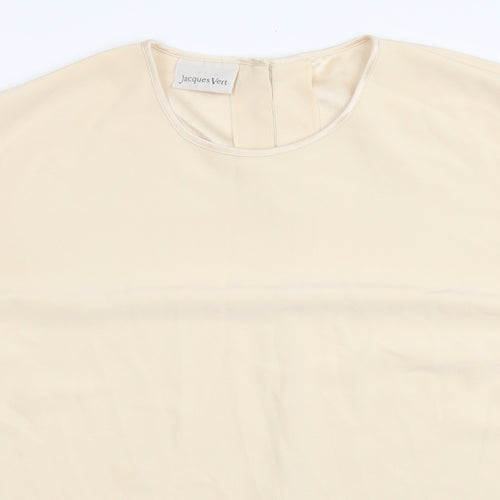 Jaques Vert Womens Ivory Polyester Basic T-Shirt Size 20 Round Neck