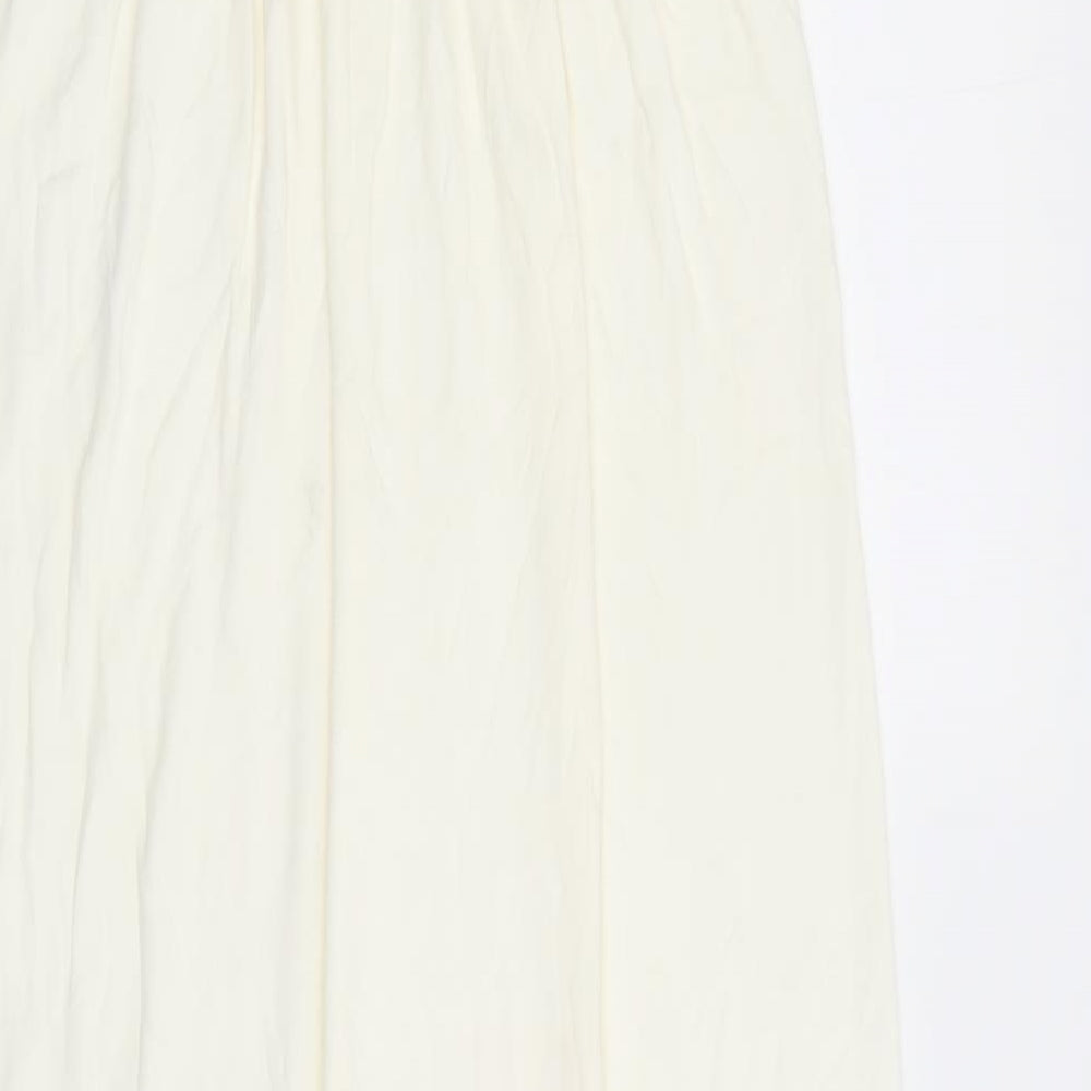 Ocean club Womens Ivory Viscose A-Line Size S Mock Neck Pullover