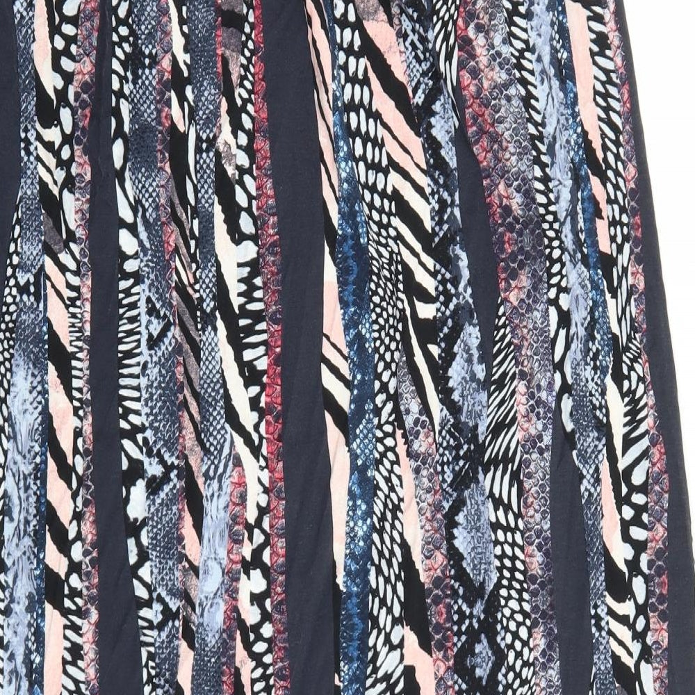 TU Womens Multicoloured Geometric Viscose Flare Skirt Size 12