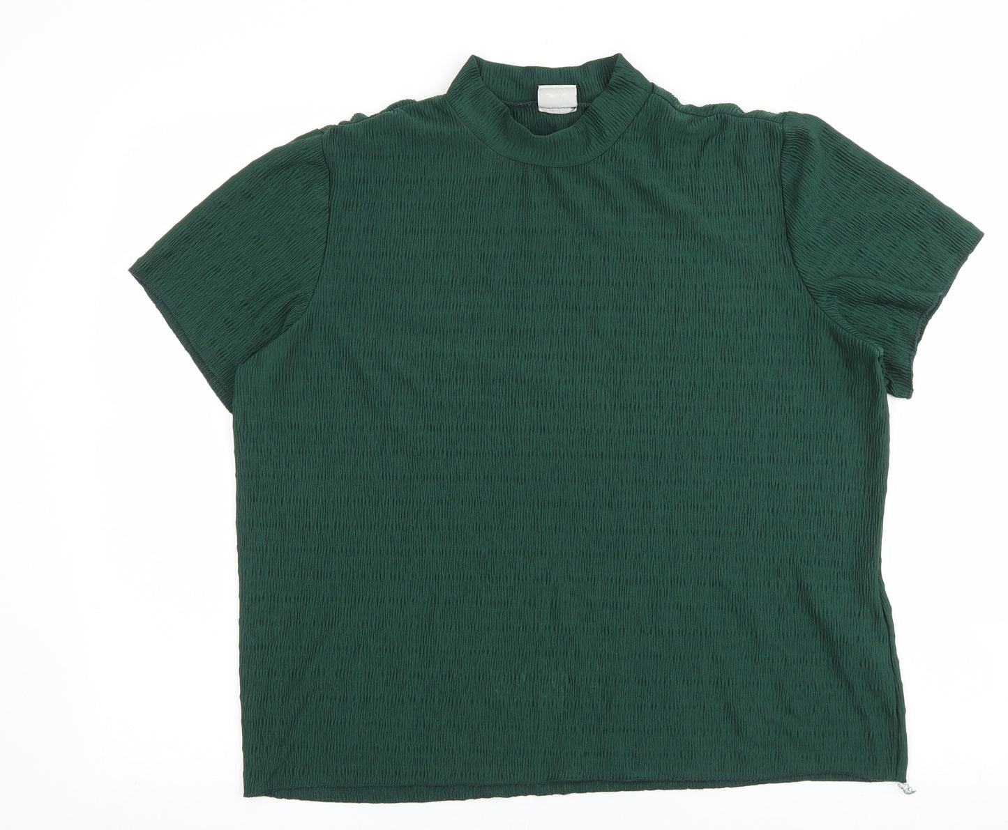 JDY Womens Green Polyester Basic T-Shirt Size M Mock Neck