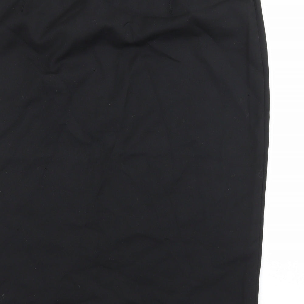 NEXT Womens Black Cotton Straight & Pencil Skirt Size 14 Zip