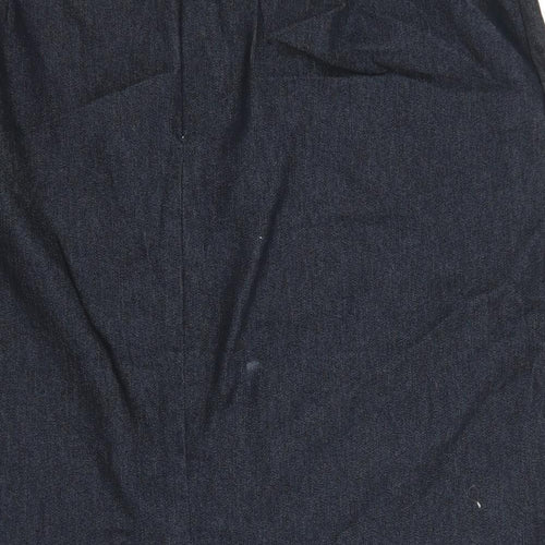 Florence & Fred Womens Blue Cotton Straight & Pencil Skirt Size 14 Zip