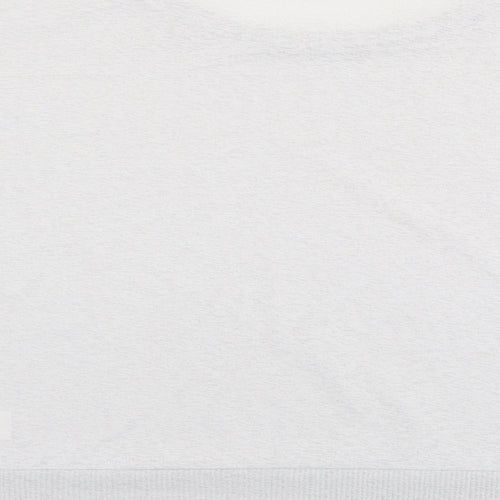 NEXT Womens Grey Polyester Basic T-Shirt Size 6 Scoop Neck