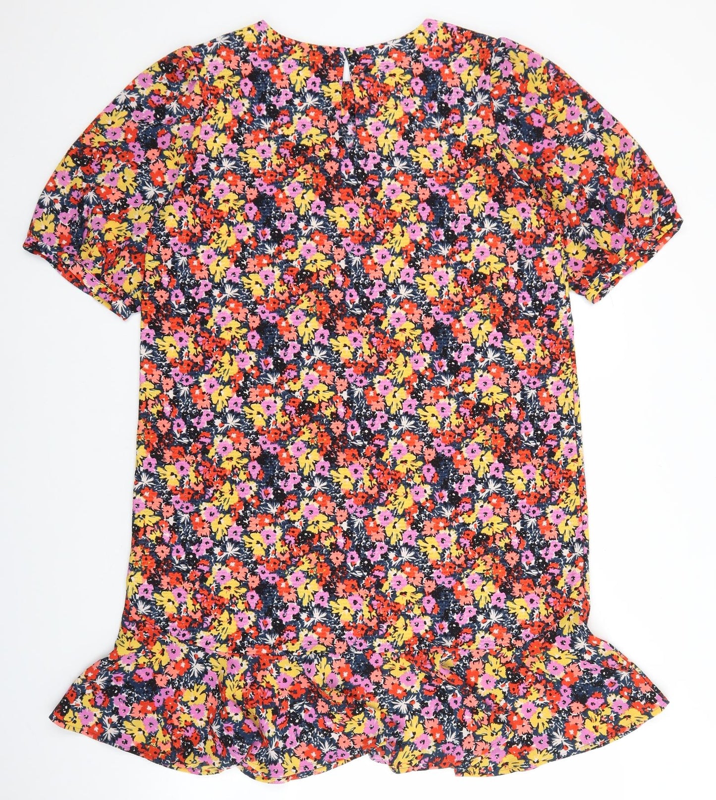 NEXT Womens Multicoloured Floral Polyester Basic Blouse Size 14 Round Neck