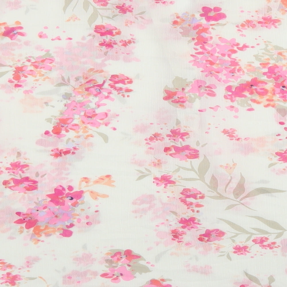 Marks and Spencer Womens Multicoloured Floral Polyester Basic Blouse Size 20 V-Neck