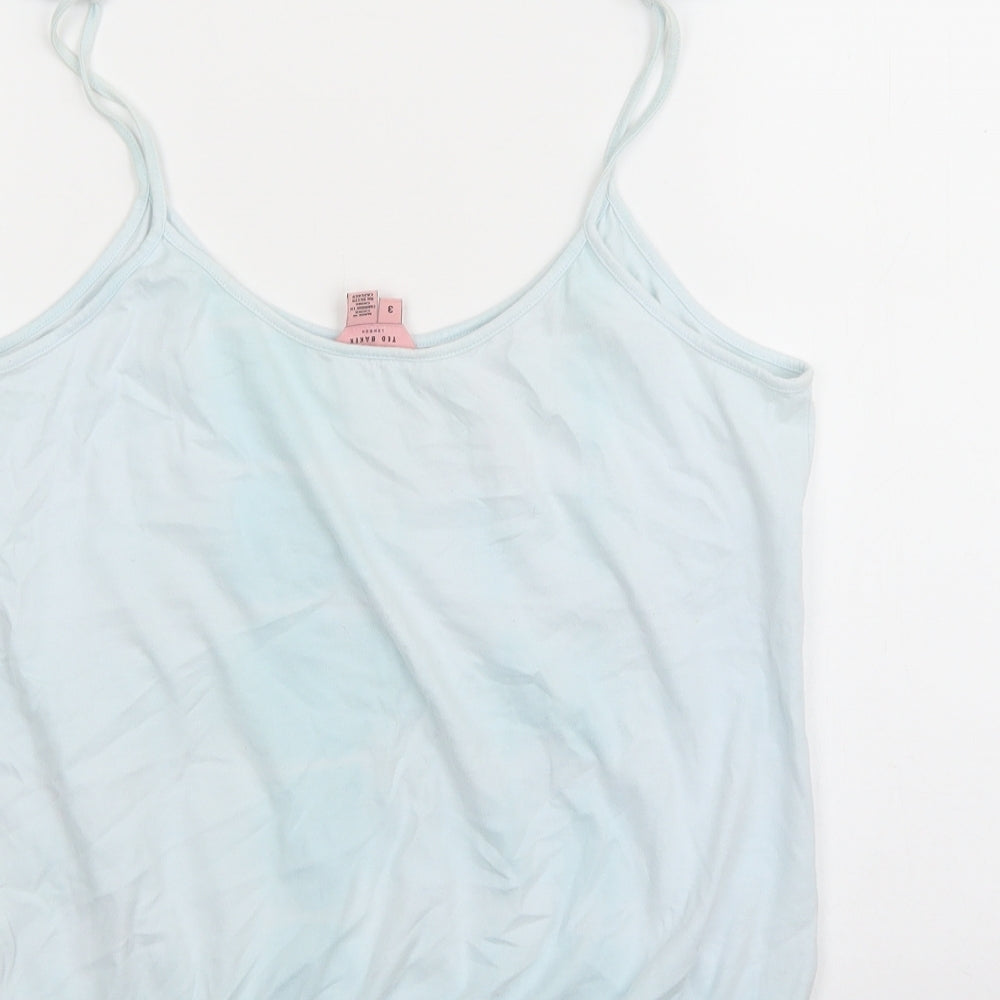 Ted Baker Womens Blue 100% Cotton Camisole Tank Size M Scoop Neck