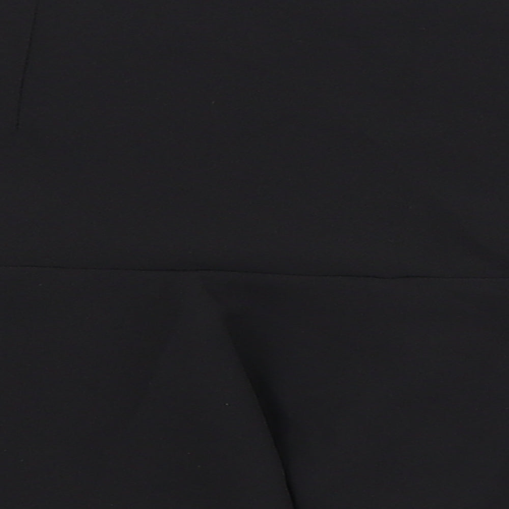 Zara Womens Black Polyester Flare Skirt Size M Zip