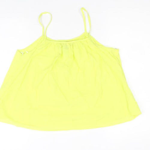Atmosphere Womens Yellow Polyester Camisole Tank Size 10 Scoop Neck